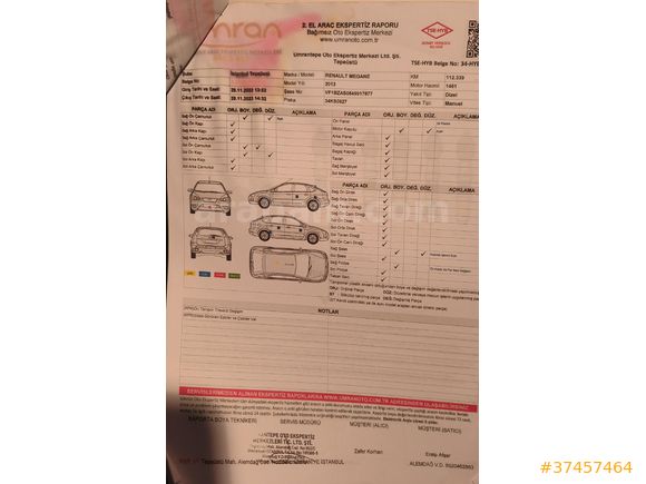 Sahibinden Renault Megane 1.5 dCi Touch 2013 Model
