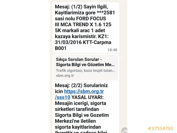 Memurdan Bakımlı Ford Focus 1.6 Ti-VCT Trend X 2015 Model Fiyat Uygun ACİL