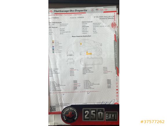 Sahibinden Peugeot Partner 1.6 HDI Allure 2016 Model Gaziantep