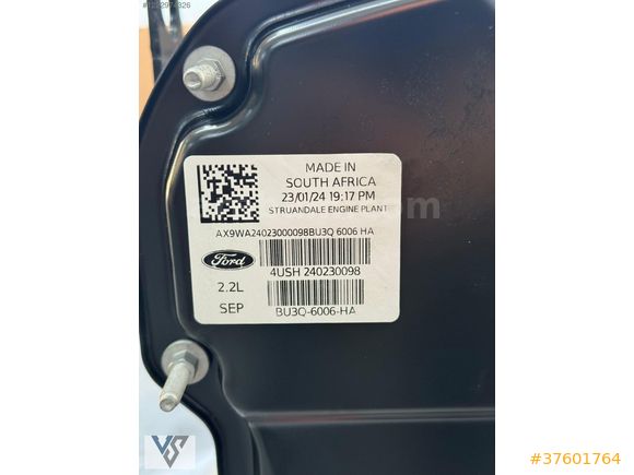 SERVİS MOTORU KOMPLE FORD TRANSİT CUSTOM 2.2 EURO 5 DİZEL
