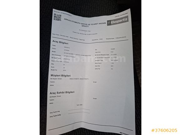 Sahibinden Citroen C4 Cactus 1.6 e-HDi Shine 2015 Model