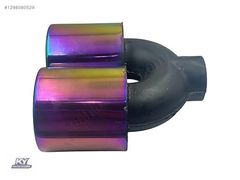 100MM UNIVERSAL PASLANMAZ KROM ÇİFT ÇIKIŞ SAĞSOL TAKIM EGZOZ UCU