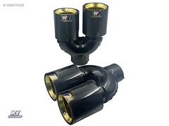 90 MM KARBON UNIVERSAL ÇİFT ÇIKIŞ SAĞ SOL TAKIM EGZOZ UCU