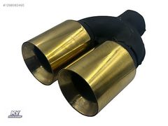 90MM UNIVERSAL PASLANMAZ KROM ÇİFT ÇIKIŞ TEK PARÇA EGZOZ UCU
