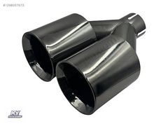 110 MM UNIVERSAL PASLANMAZ KROM ÇİFT ÇIKIŞ TEK PARÇA EGZOZ UCU