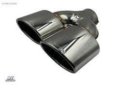 255 MM UNIVERSAL PASLANMAZ KROM İKİ PARÇA ÇİFT ÇIKIŞLI EGZOZ UCU
