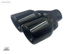 90 MM ÇİFT ÇIKIŞ EGZOZ UCU PASLANMAZ KROM TEK PARÇA UNIVERSAL