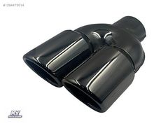 90 MM ÇİFT ÇIKIŞ EGZOZ UCU PASLANMAZ KROM UNIVERSAL TEK PARÇA
