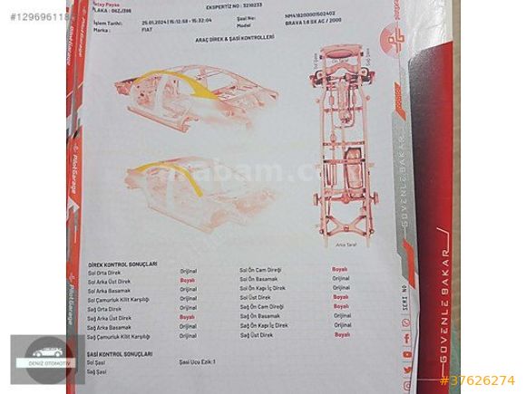 DENİZ OTOMOTİVDEN SATLIK TEMİZ BAKIMLI 1,6 AC FIAT BRAVA