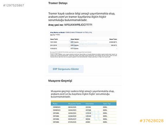 YEDOTO DAN C MAX 1.6 DİZEL