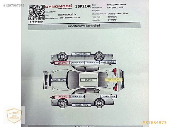 2009 FIAT DOBLO 1.4 LPG KLİMALI BAKIMLI ÇELİK JANT SIFIR VİZE
