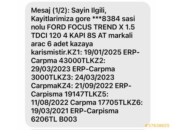Sahibinden Ford Focus 1.5 TDCi Trend X 2020 Model 