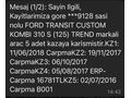 Sahibinden Ford Transit Custom 310 S Trend 2016 Model 