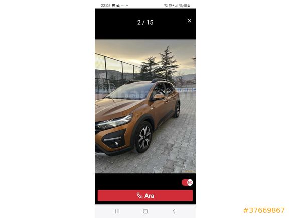 Sahibinden Dacia Sandero Stepway 1.0 Tce Prestige 2021 Model