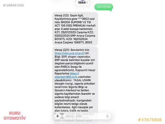 KURU DAN 2022 SUPER B 1.5 TSI DSG PREMİUM