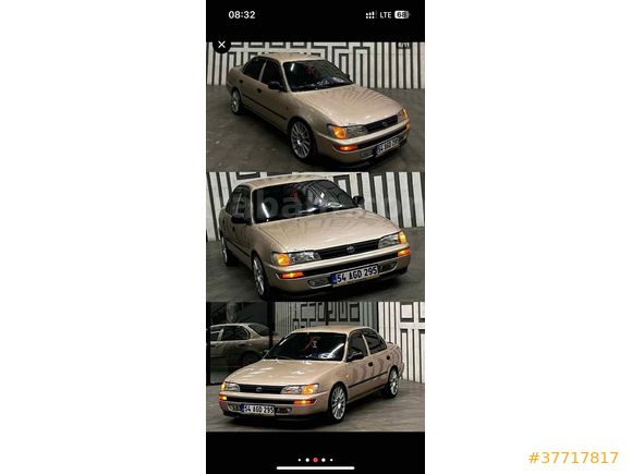 Sahibinden Toyota Corolla 1.3 XE 1995 Model 223 binde zil orjinal