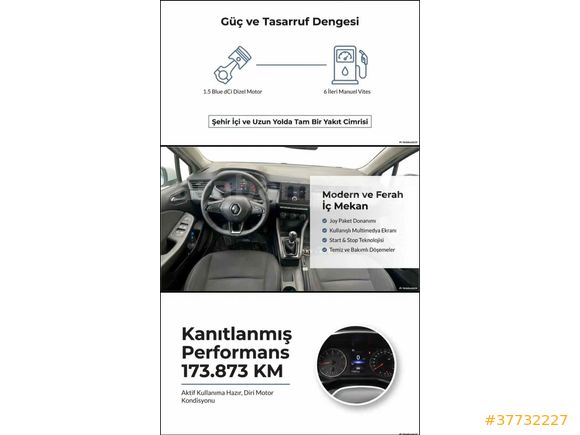 Sahibinden Renault Clio 1.5 BlueDCI Joy 2020 Model 