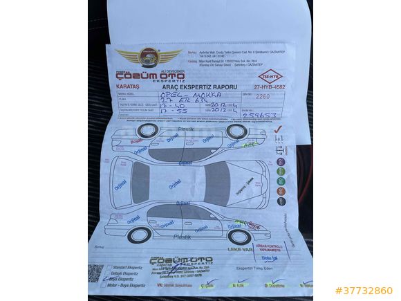 真未オーダーページ Sahibinden Opel Mokka 1.6 CDTI Cosmo 2015 Model Gaziantep 270.000