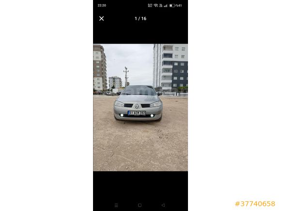Sahibinden Renault Megane 1.6 Authentique 2004 Model  267.000 km Bej