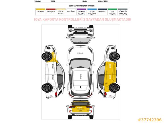 Sahibinden Ford Kuga 1.6 EcoBoost Trend X 2013 Model 
