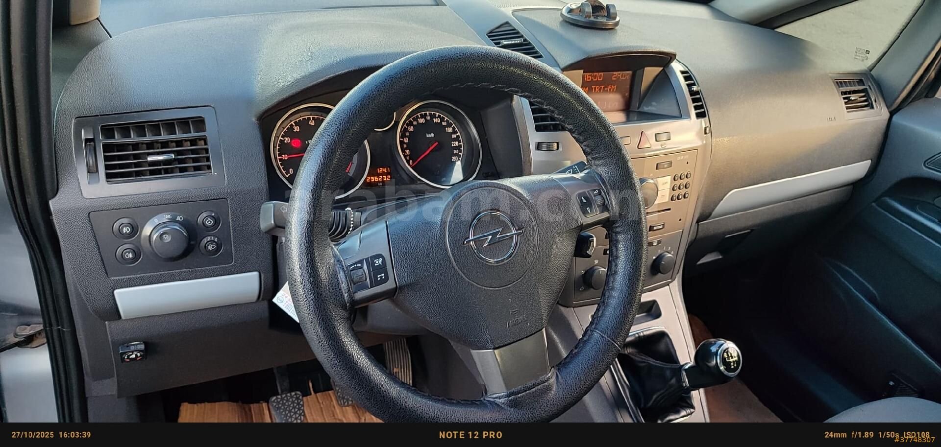 Sahibinden Opel Zafira 1.6 Enjoy 2008 Model Samsun 240.000 km Gri (Gümüş) 6