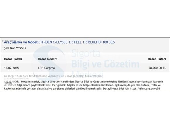 2023 CİTROEN C-ELYSEE 1 PARÇA BOYA DÜŞÜK KM TAKASLI