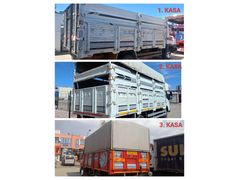 ISUZU MITSUBISHI IVECO VE HINO MARKA ARAÇLARA UYUMLU AHŞAP VE TENTELİ KASALAR.