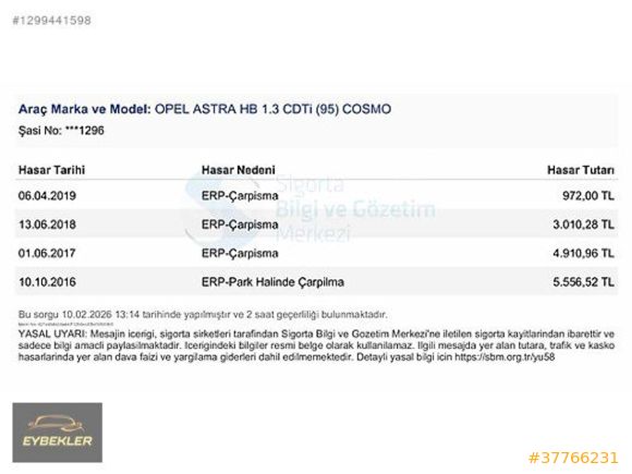 EYBEKLER OTOMOTİVDEN OPEL ASTRA EN DOLUSU