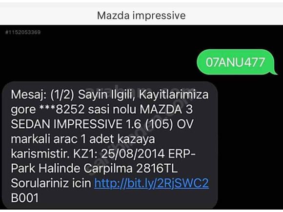 Sahibinden Mazda 3 1.6 Impressive 2013 Model 