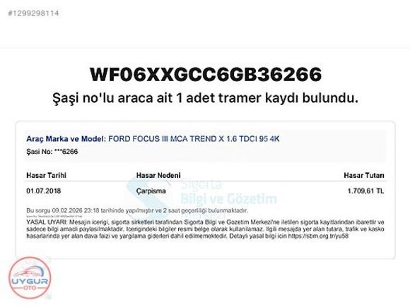 2016 FORD FOCUS SW DİZEL MANUEL UZUN YOLDA KULLANILMIŞ