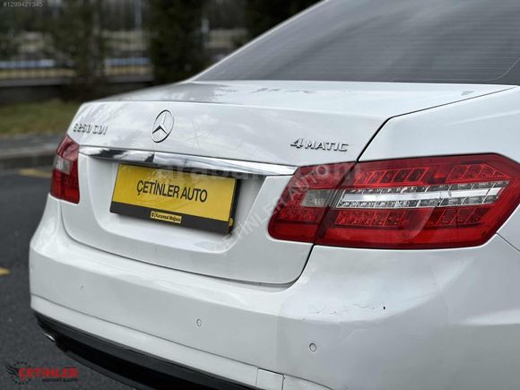 ÇETİNLER AUTO'DAN MERCEDES-BENZ - E250 CDI 4 MATİC - 2012 MODEL
