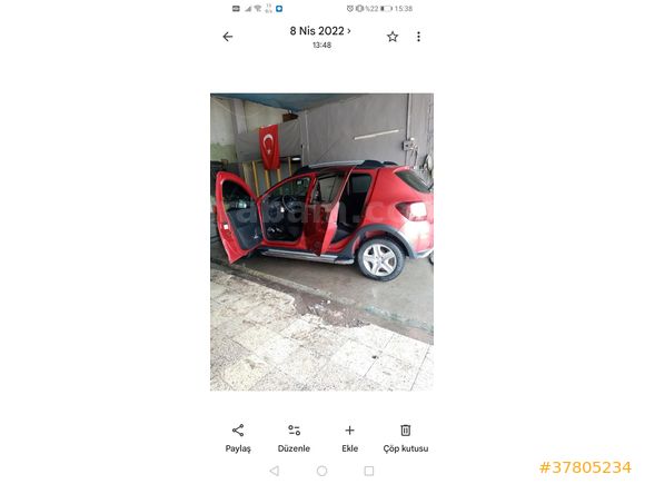 Sahibinden Dacia Sandero 1.5 dCi Stepway 2013 Model