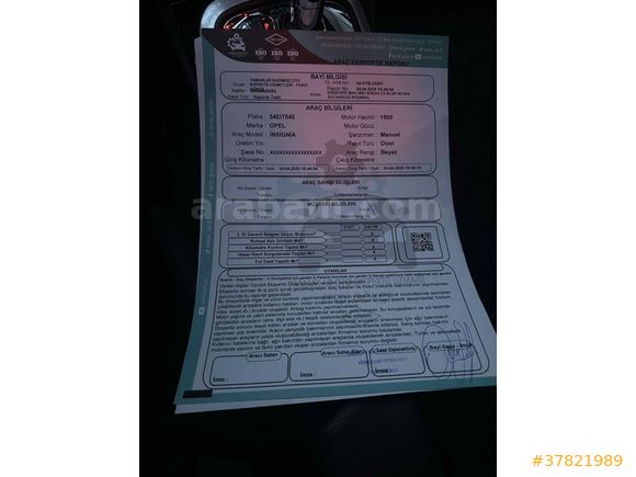 Sahibinden Opel Insignia 1.6 CDTI Cosmo 2015 Model 