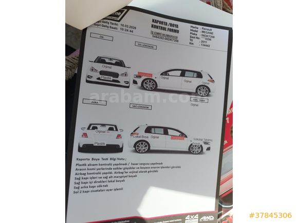 Sahibinden Renault Megane 1.6 Expression 2011 Model