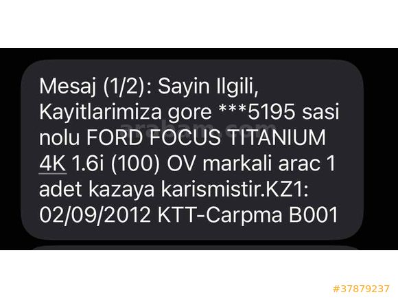 Sahibinden Ford Focus 1.6 Titanium 2010 Model 