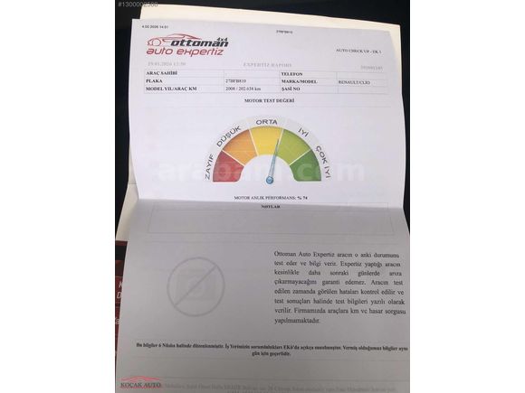 KOÇAK AUTO OTOMATİK CAM TAVAN SANRUFLU ÖZEL ÜRETİM CLIO 2008
