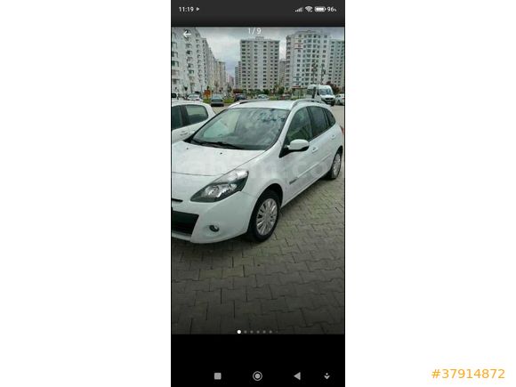 Sahibinden Renault Clio 1.2 Grandtour Extreme 2012 Model Diyarbakır 140.000 km Beyaz