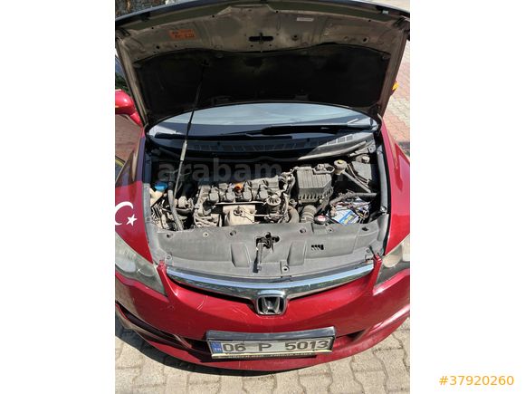 Sahibinden Honda Civic 1.6 Elegance 2007 Model  286000km Kırmızı