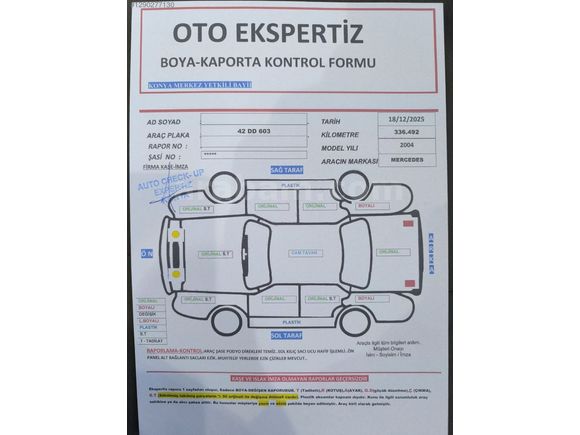 2004 MODEL E 200 CAM TAVAN DERİ ISITMA HAREKET Lİ KOLTUK