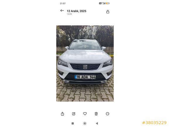 Sahibinden Seat Ateca 1.4 TSI Xcellence 2018 Model Bursa