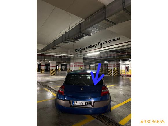 Sahibinden Renault Megane 1.6 Dynamique 2007 Model  Mavi hatchback