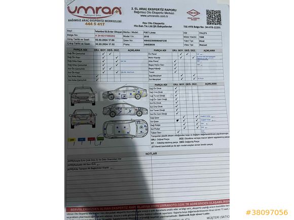 Sahibinden Fiat Linea 1.3 Multijet Pop 2015 Model 