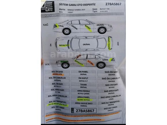 Sahibinden Renault Symbol 1.5 dCi Joy 2013 Model
