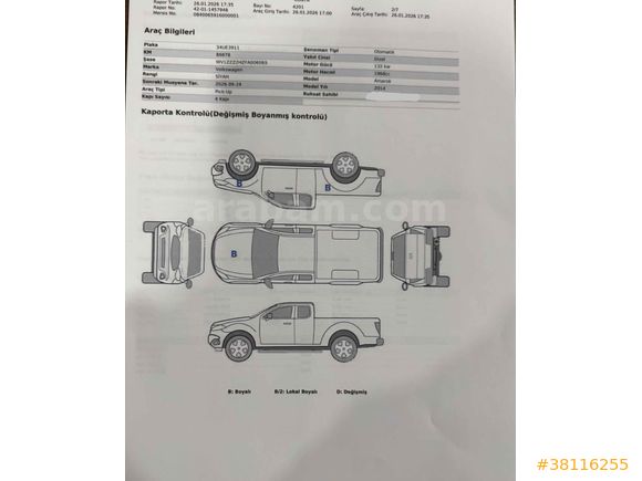 Sahibinden Volkswagen Amarok 2.0 Bi-TDI Highline 2014 Model 