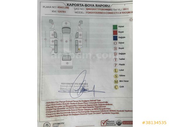 Sahibinden Ford Transit Connect K210 S Silver 2011 Model 