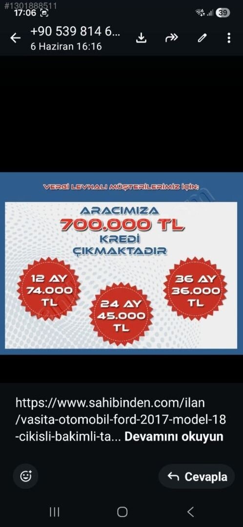 Galeriden Ford Focus 1.6 TDCi Trend X 2017 Model İzmir 250.000 km Beyaz 2