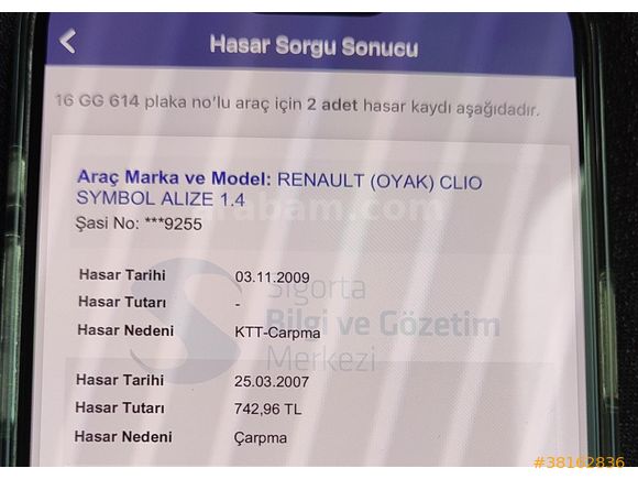 Sahibinden Renault Clio 1.4 Alize 2005 Model Eskişehir