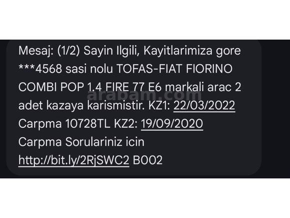 Sahibinden Fiat Fiorino Combi 1.4 Fire Pop 2018 Model  Kahverengi