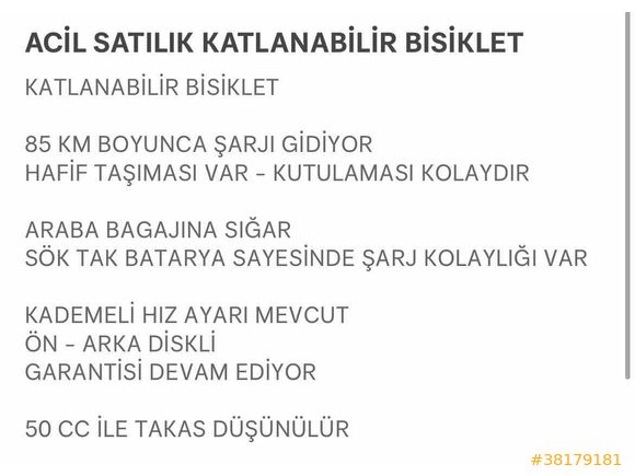 Sahibinden Elektrikli Araçlar Kickscooter Diğer Markalar 