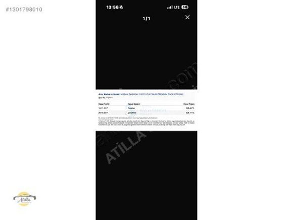 HATASIZ ORJİNAL NİSSAN 1.6 DCI QASGAYİ PLATİNUM PREMİUM PACK X